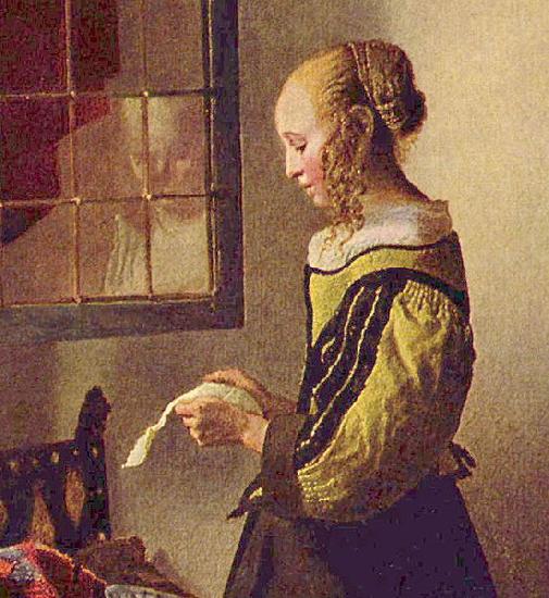 Johannes Vermeer Brieflesendes Madchen am offenen Fenster France oil painting art